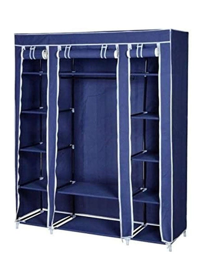 Safari Portable Closet Organizer With 3 Sections blue 170x150cm