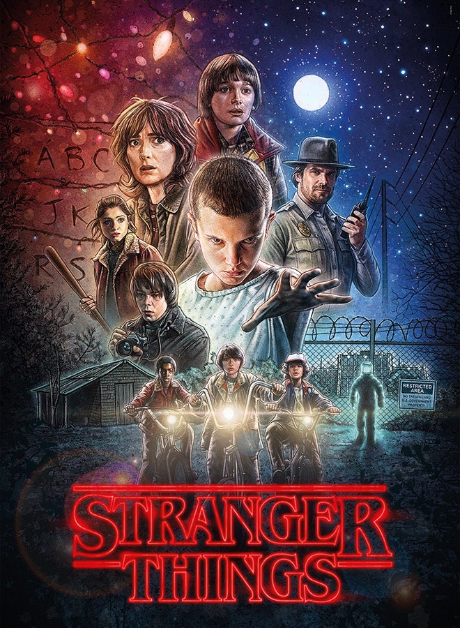 كلمينتوني لعبة تركيب الصور المقطعة بتصميم مسلسل Stranger Things مكونة من 1000 قطعة 50x69x19.66x27.20سم  - Image 3