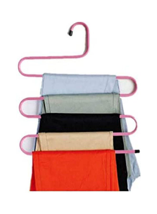 Multifunction S-Type Magic Stainless Steel Hanger Rack Pants Closet Pink 33.6 x 33 x 4.8cm  - Image 2