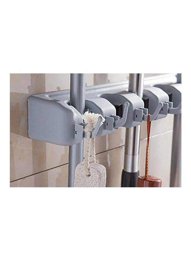 Mop Broom Holder Wall Mount Organizer Grey ‎100 x 20 x 20cm - Image 2