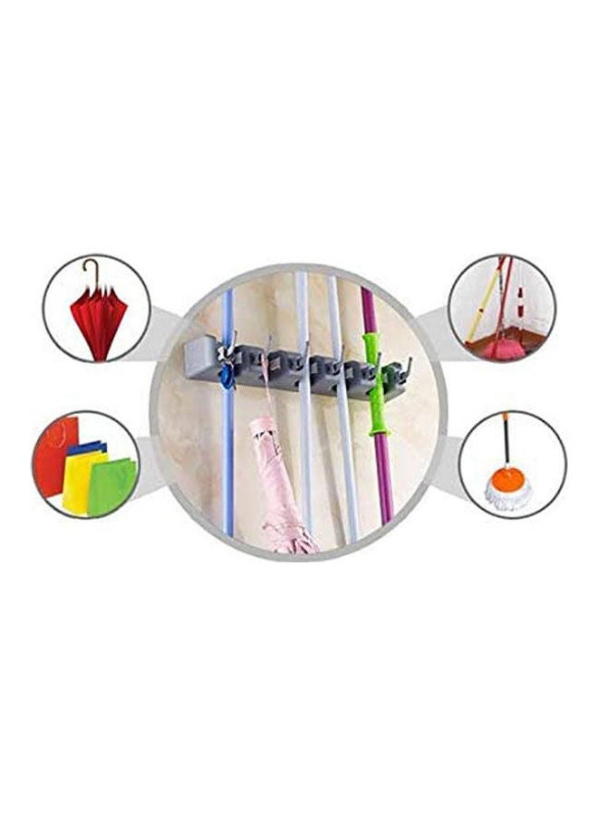 Mop And Broom Holder Wall Mount Grey - Image 2