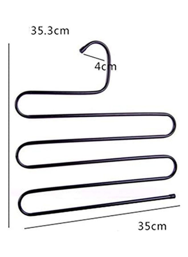 Layers Pants Clothes Rack S Shape Multi-Purpose Hangers For Trousers Tie Organizer Storage Hanger Black ‎20 x 15 x 10cm  - Image 2
