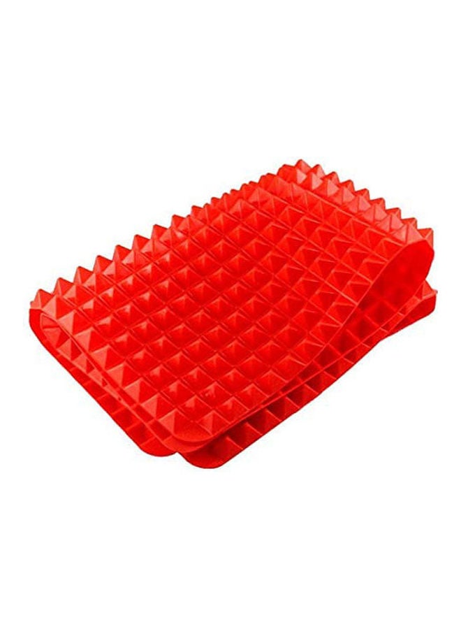 Generic In House Silicon Pyramid Pan Roast Chicken Trivet And Fat Drainer Red  - Image 2