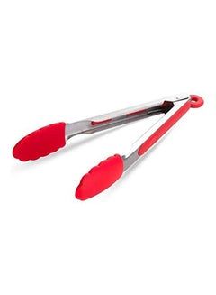Generic Food Tongs With Silicone Cover Handle Red  - Image 2