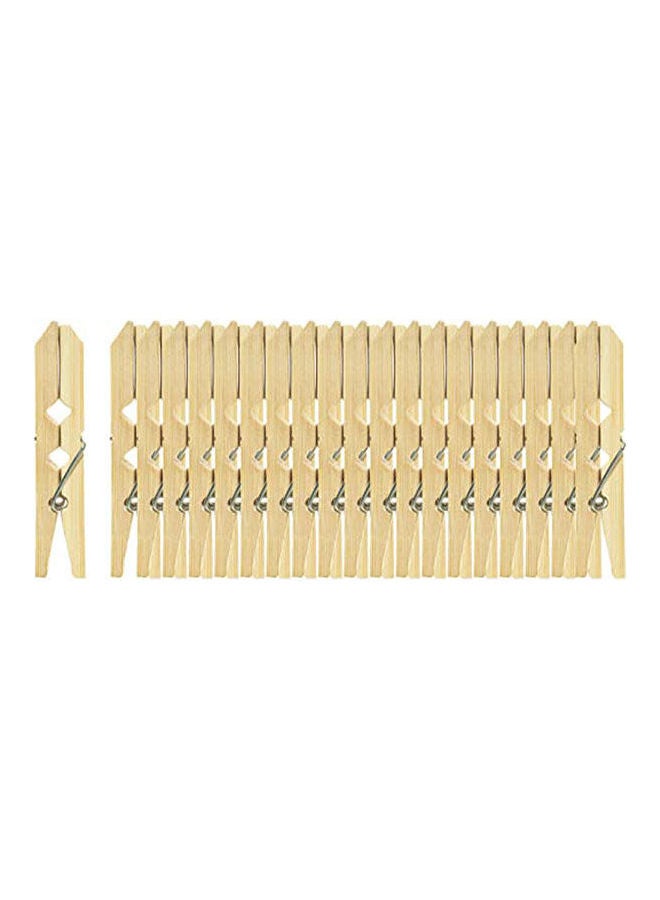 Clothing Tweezers 20 Pieces - Wood Beige - Image 2