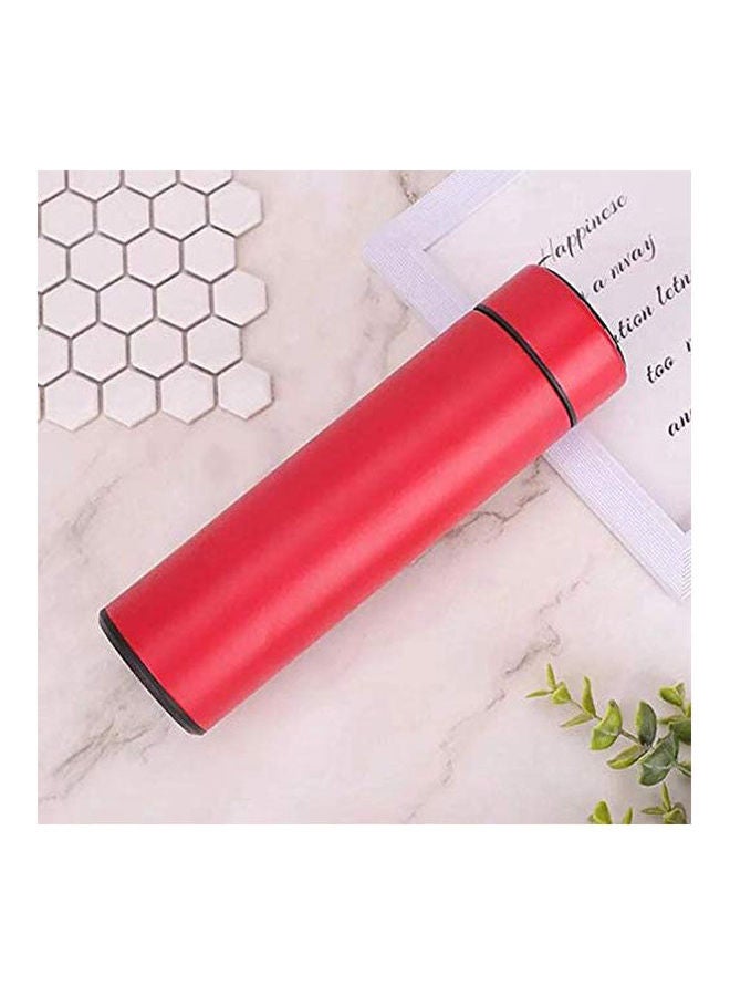 Double Wall Insulated Stainless Steel Vacuum Flask Thermos With Lcd Touch Temperature Display And Strainer Red - Image 2