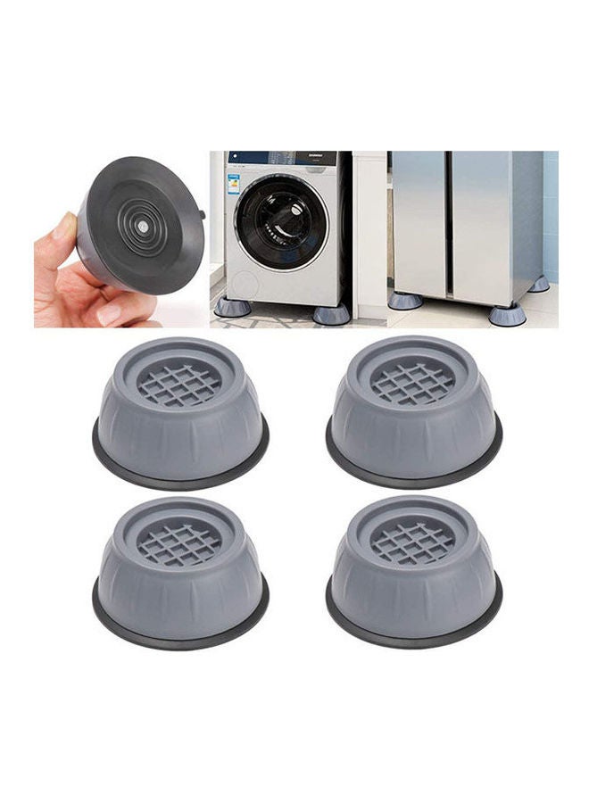 4 Pcs Shock Noise Cancelling Washing Machine Support Grey 250grams - Image 1