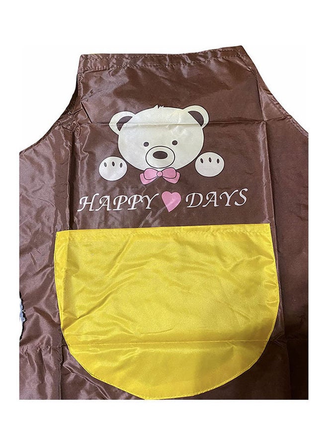 Waterproof Kitchen Apron With Pocket And Microfiber Towel Twin Sides Brown  - Image 2