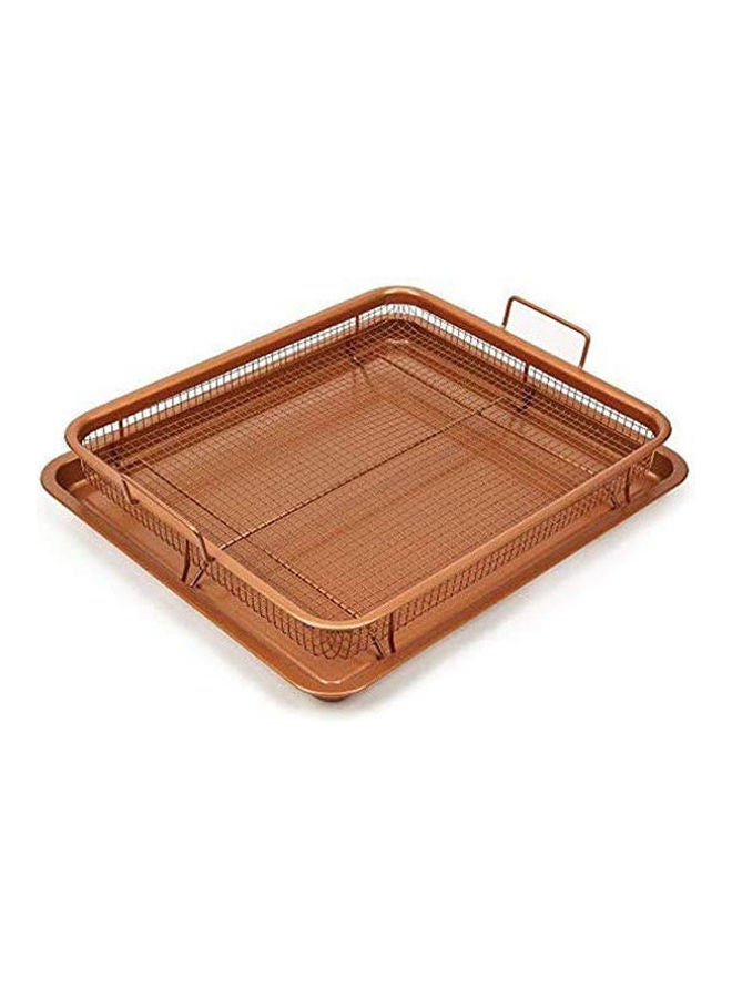 copper chef Copper Chef Copper Crisper Deluxe Brown 35.6 x 25.6cm  - Image 1