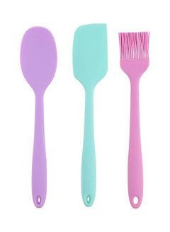 Qasem 3 In 1 Silicone Utensils Set, Multicolour  - Image 1