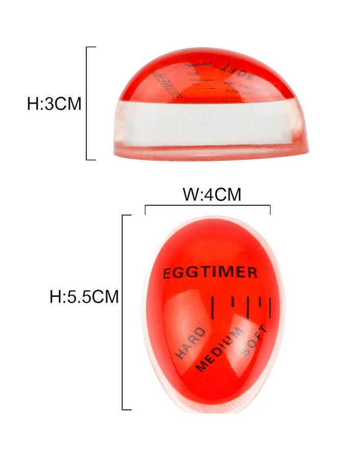 Colour Changing Egg Timer, Bidear 2 Pack Heat Sensitive Egg Timer In Boil Water For Kitchen Red  - Image 2