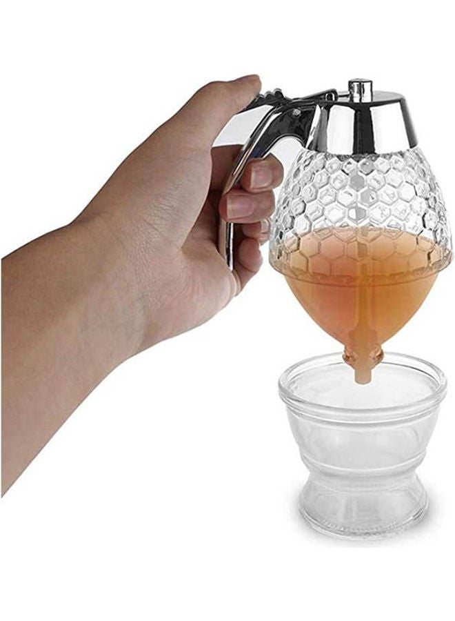 Honey Dispenser Jar Container Cup Portable Acrylic Honey Squeeze Clear 200ml  - Image 2