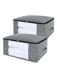 Generic Pack of 2 Large Capacity Clothing Storage Bag Set Grey  - Image 1