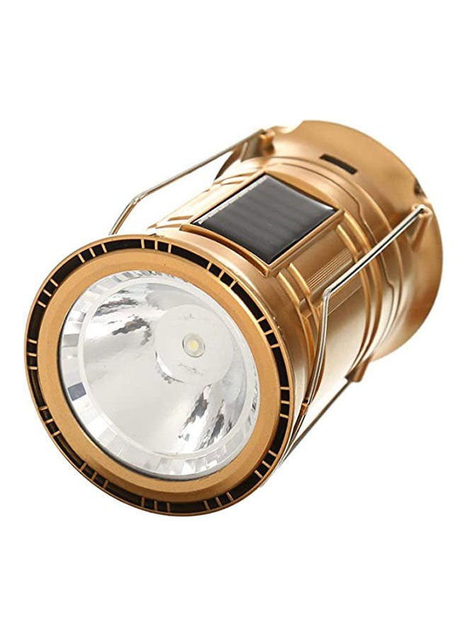 Sh 5802 Rechargeable 3 In 1 Rotating Magic Effect Ball Portable Camping Outdoor Led And Lantern Light Torch Gold - Image 2