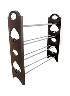 Stackable Shoe Rack Black ‎65.5 x 25 x 4cm