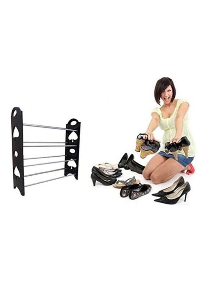 Generic - Stackable Shoe Rack Black ‎65.5 x 25 x 4cm - Image 1