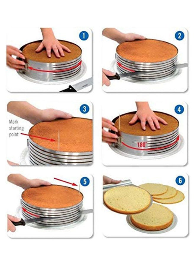 Cake Layer Slicer Ring Silver - Image 2