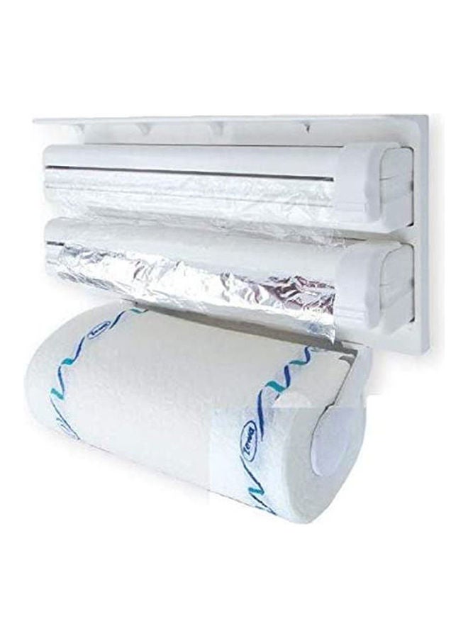 ماركة غير محددة Triple Paper Dispenser Plastic Wrap Frame White  - Image 1