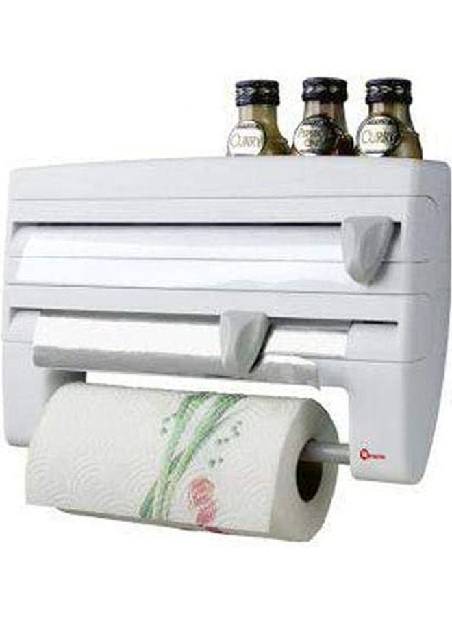 ماركة غير محددة Triple Paper Dispenser Plastic Wrap Frame White  - Image 2