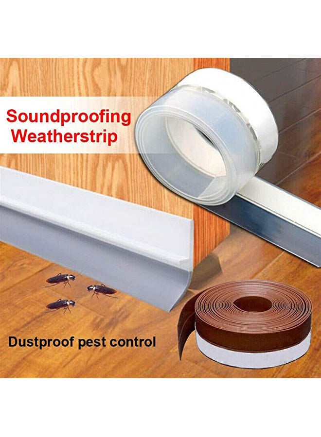 Double Door Draft Stop Self Adhesive Seal Strip Weather Stripping Door Windows Silicone Draft Stopper Clear - Image 2