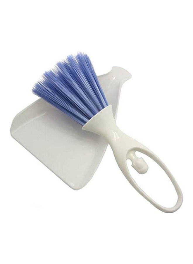 Mini Pan And Brush Set, Small Animal Cage Cleaning Brushes For Reptiles White 8x3x6.3cm  - Image 1