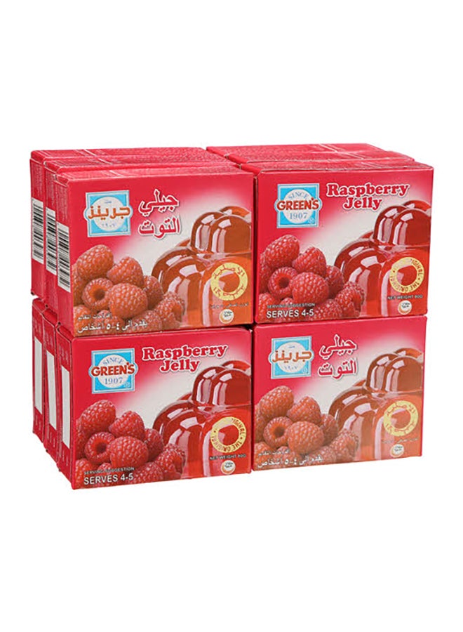 GREEN'S Jelly Raspberry 80grams Pack of 12