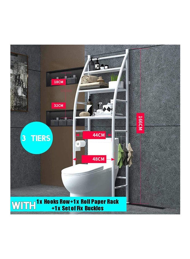 منظم رفوف خزانة المرحاض والمطبخ والحمام لتوفير المساحة - Image 2