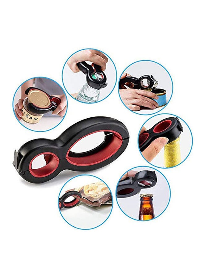 ماركة غير محددة - Six In One Multi Function Can Opener Bottle Opener Is An Efficient Non Slip Easy To Grip Can Opener The Kitchen Multi Function Tool Is Very Easy To Use And Clean. Black - Image 1