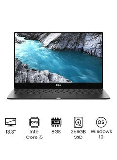 لابتوب XPS 13 9380 بشاشة مقاس 13.3 بوصة بدقة كاملة الوضوح، معالج كور i5 / ذاكرة رام 8 جيجابايت / محرك أقراص SSD بسعة 256 جيجابايت / بطاقة رسومات إنتل بدقةٍ فائقة الوضوح / نظام ويندوز 10 / بإصدار عالمي فضي