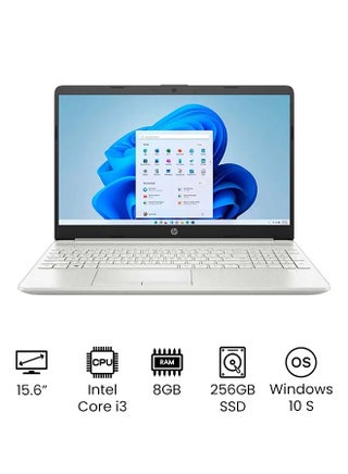 15-dw3033dx (Upgraded Version) Laptop With 15.6-Inch Full HD Display, Core i3-1115G4 Processer/8GB RAM/256GB SSD/Intel UHD Graphics/Windows 10S /International Version English Silver - v1649259544/N52615842A_1