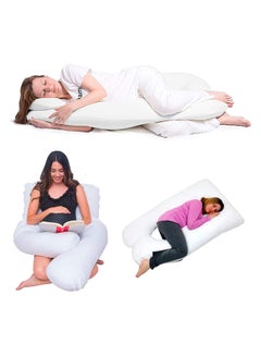 Stylie U Shape Multi-Functional Comfortable Maternity Pillow Polyester - Grey Polyester Grey 70x25x120cm  - Image 3