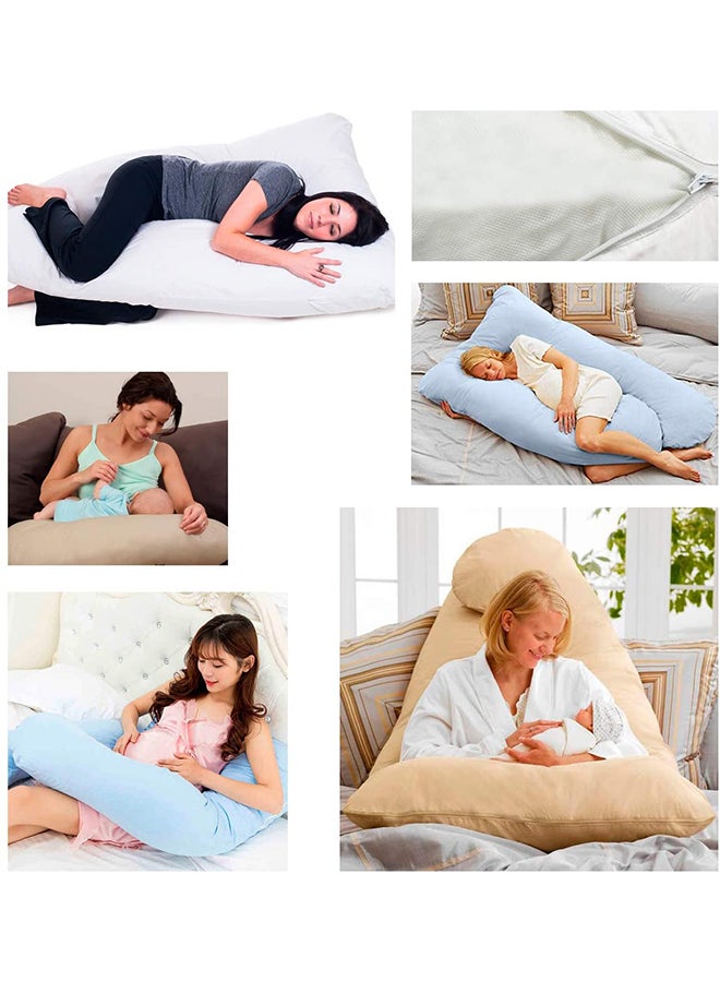 U Shape Multi-Functional Comfortable Maternity Pillow Polyester - Grey Polyester Grey 70x25x120cm - v1649260171/N24680565A_8