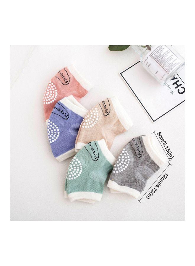 Generic - Pair of 5 Ergonomically Designed Baby Cotton Knee Pads, Soft, Stretchy, Breathable Elastic Fabric - Image 1