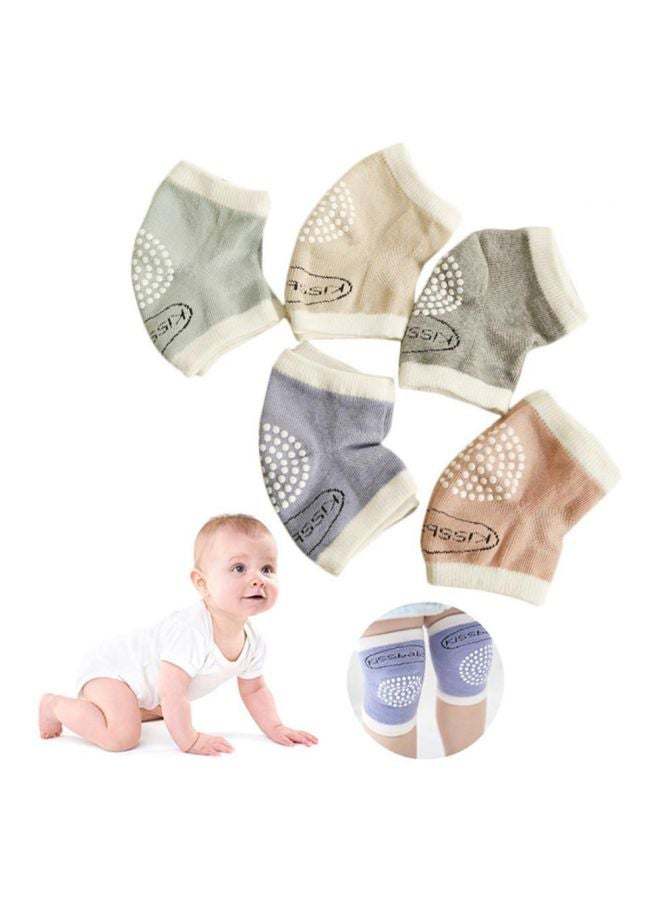 Generic - Pair of 5 Ergonomically Designed Baby Cotton Knee Pads, Soft, Stretchy, Breathable Elastic Fabric - Image 1