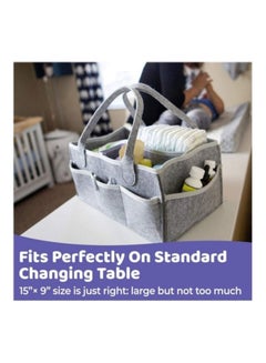 Portable Sturdy Exterior Baby Diaper Caddy Organizer With Additional Side Pockets - v1649260183/N43071521A_3