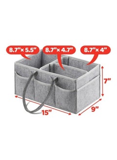 Portable Sturdy Exterior Baby Diaper Caddy Organizer With Additional Side Pockets - v1649260183/N43071521A_7