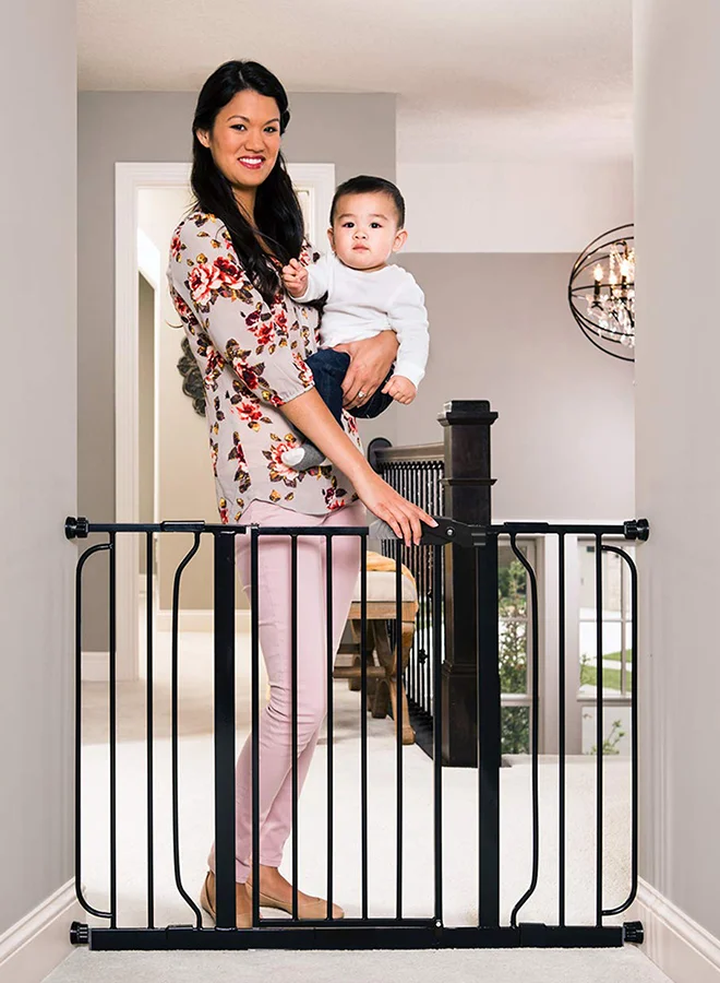 ريجالو Easy Step Walk Through Pressure Mounted Design Safety Extra-wide Gate for Children and Pets