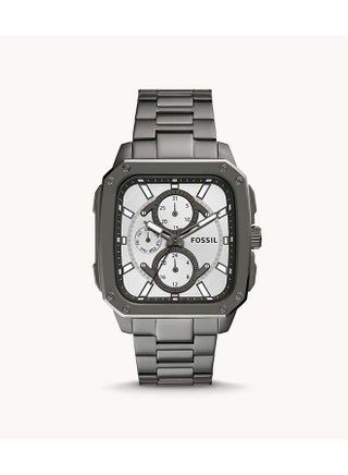 Men's Inscription Rectangle Shape Stainless Steel Chronograph Wrist Watch BQ2657 - 42mm - Grey - v1649303349/N53063364A_1