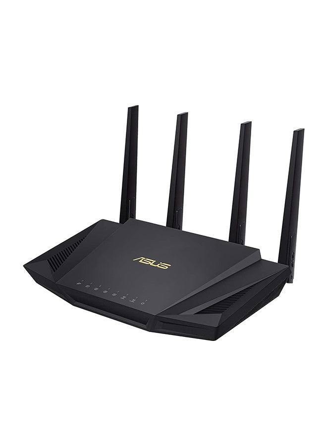 ASUS - RT-AX58U AX3000 Dual Band WiFi 6 (802.11ax) Gaming Router Supporting MU-MIMO And OFDMA Technology Black - Image 1
