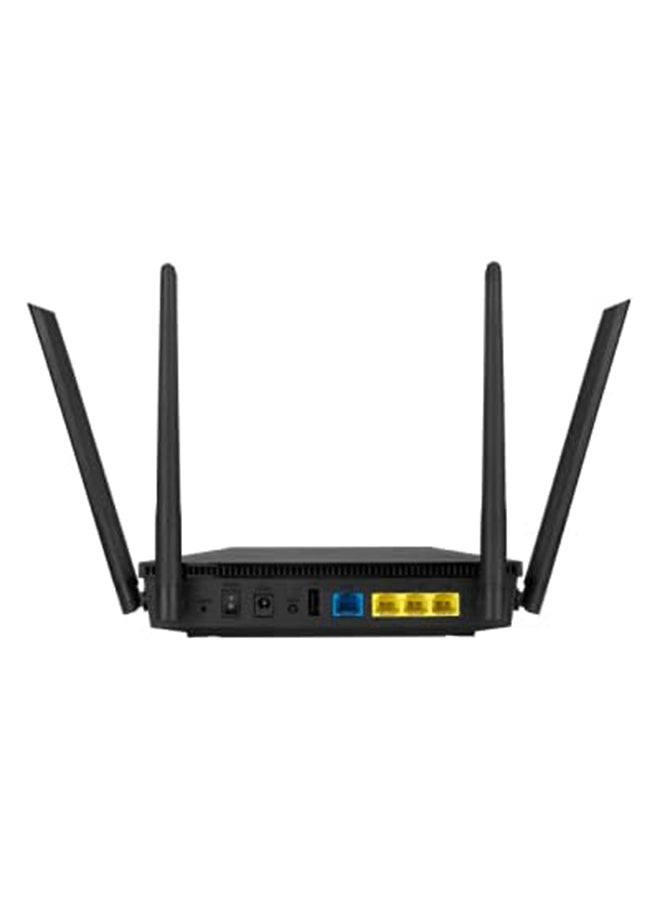 ASUS - Rt-Ax53U Ax1800 Dual Band Wifi 6 (802.11Ax) Router Supporting Mu-Mimo And Ofdma Technology, With Aiprotection Classic Network Security Powered By Trend Micro, 1 Pack Black - Image 1