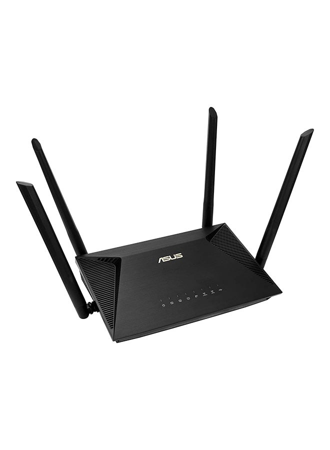 ASUS - Rt-Ax53U Ax1800 Dual Band Wifi 6 (802.11Ax) Router Supporting Mu-Mimo And Ofdma Technology, With Aiprotection Classic Network Security Powered By Trend Micro, 1 Pack Black - Image 1
