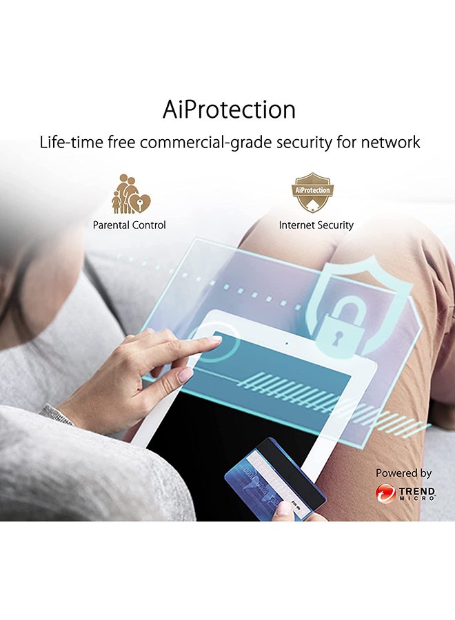 ASUS - 4G-AX56 AX1800 Gigabit Ethernet Dual-Band Wireless Router, Captive Portal, Aiprotection, Parental Controls, LTE Connectivity | 90IG06G0-MO3110 Black - Image 1