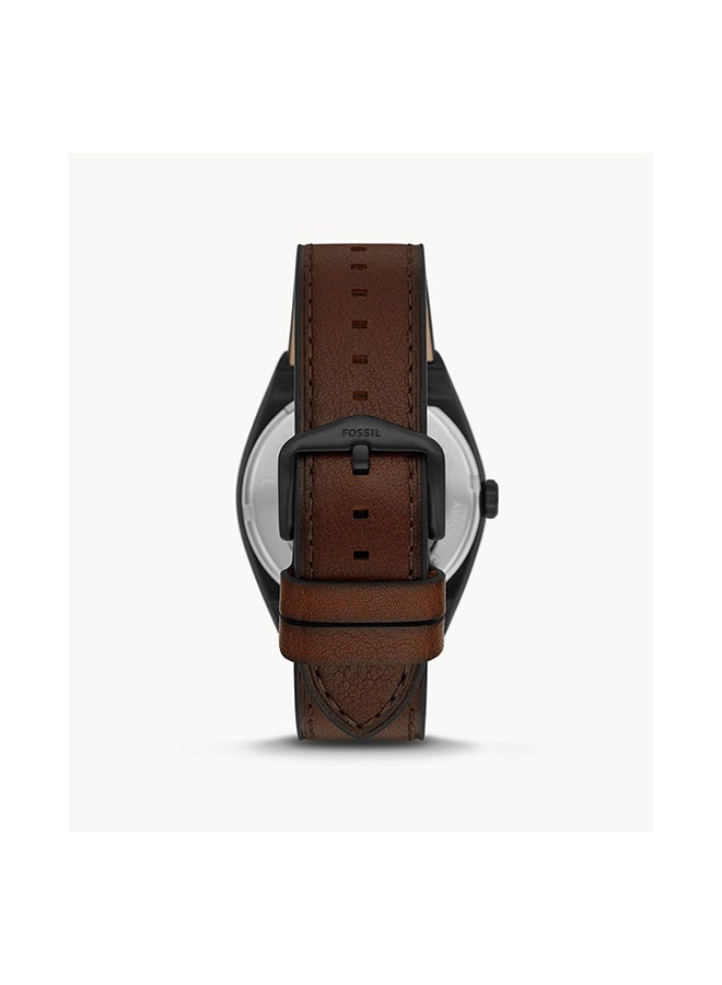 FOSSIL Men's Analog Leather Wrist Watch ME3207 -42mm- Brown  - Image 3