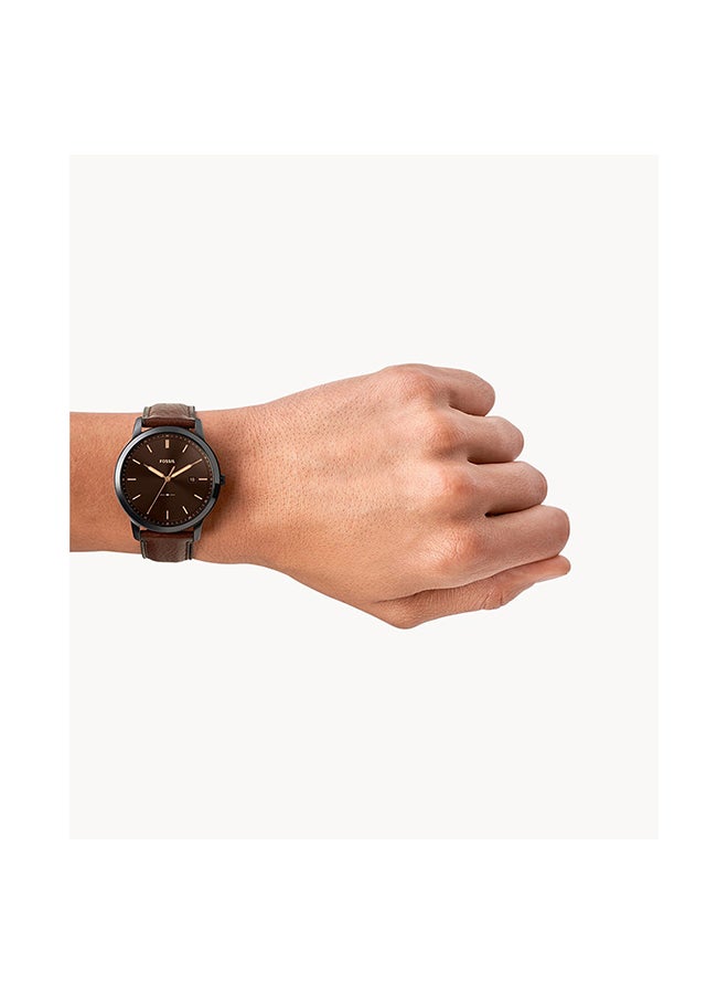 FOSSIL - Men's Analog Leather Wrist Watch FS5841 -44mm- Brown - Image 1