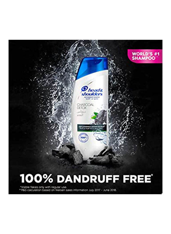 Head & Shoulders Charcoal Detox and Smooth & Silky Anti-Dandruff Shampoo White 400ml - Image 4