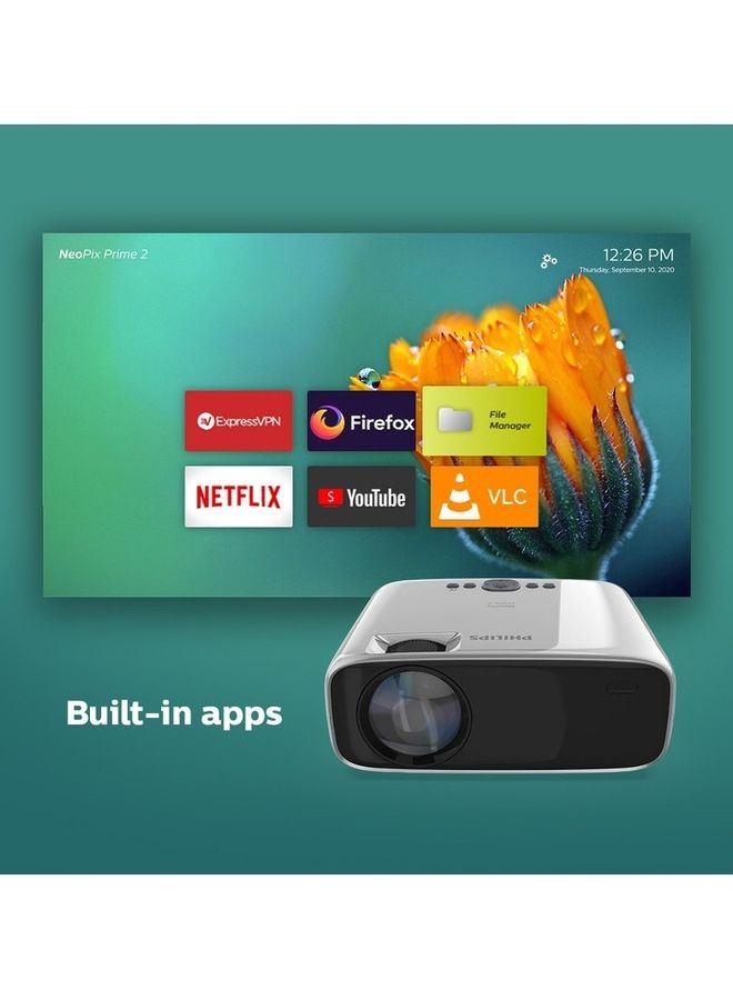 Philips - NeoPix Prime 2 Home Projector NPX542/INT Grey - Image 1