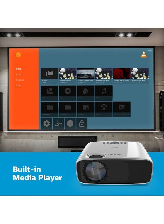 Philips - NeoPix Prime 2 Home Projector NPX542/INT Grey - Image 1