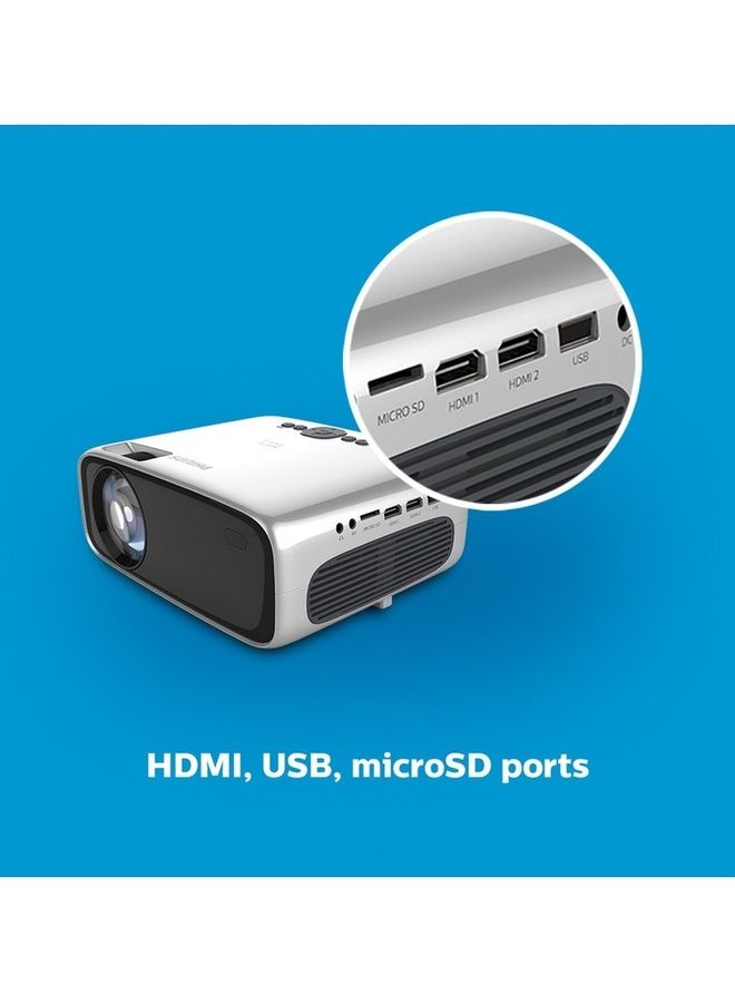 Philips - NeoPix Prime 2 Home Projector NPX542/INT Grey - Image 1