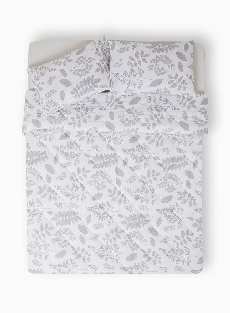 Noon East Comforter Set With Pillow Cover - For King Size Mattress - 100% Cotton Percale - Sleep Well Lightweight And Warm Bed Linen Grey 200x240cm +Pillow Cover 50X75cm