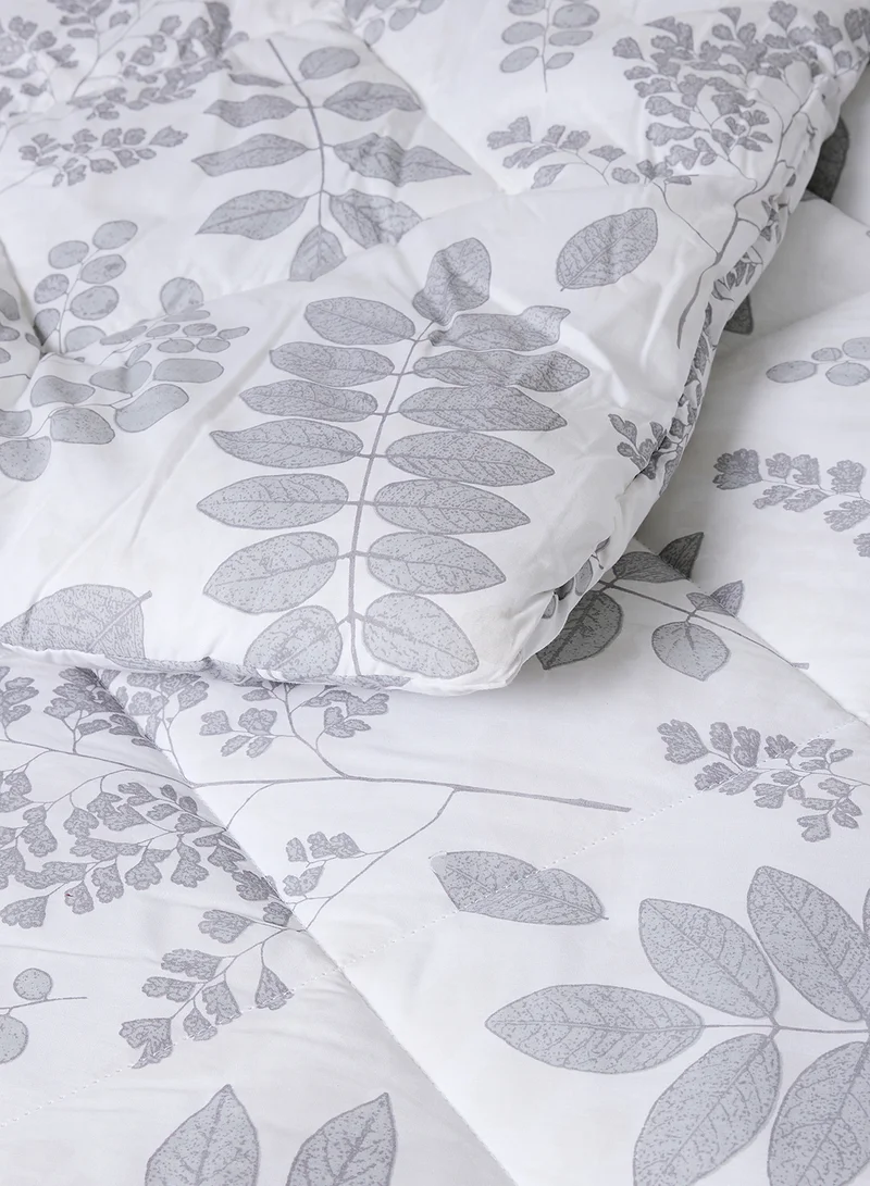 Noon East Comforter Set With Pillow Cover - For King Size Mattress - 100% Cotton Percale - Sleep Well Lightweight And Warm Bed Linen Grey 200x240cm +Pillow Cover 50X75cm